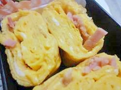 お弁当に♪刻んだハム入り卵焼き